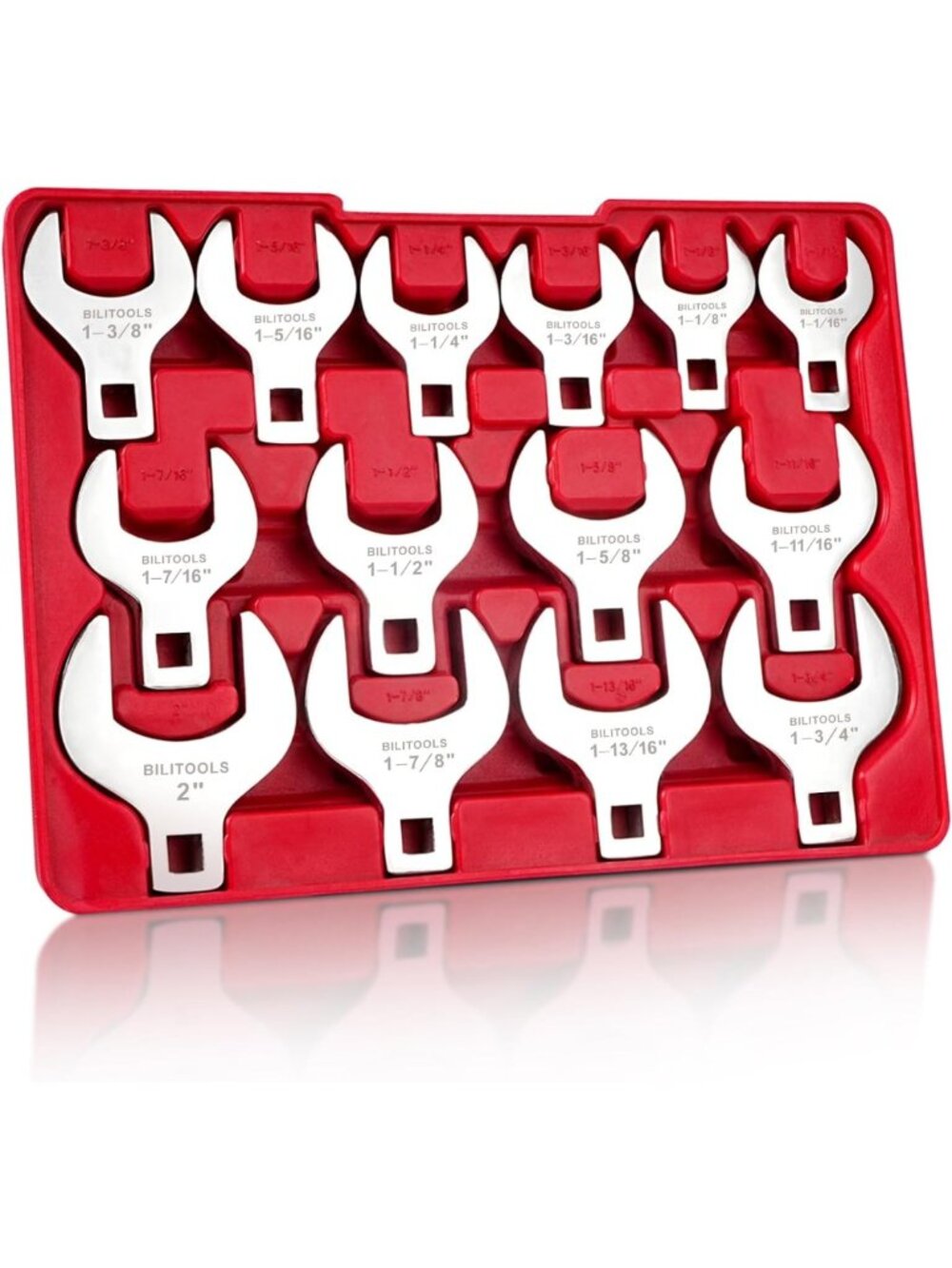 14PC Jumbo Crows Foot Wrench Set, 1/2" Drive, SAE - Heavy Duty Tool Kit